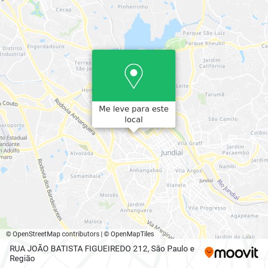 RUA JOÃO BATISTA FIGUEIREDO 212 mapa