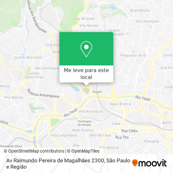 Av  Raimundo Pereira de Magalhães  2300 mapa