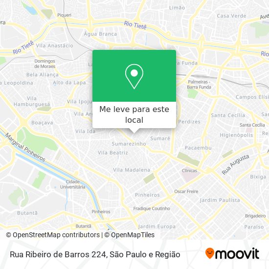 Rua Ribeiro de Barros 224 mapa