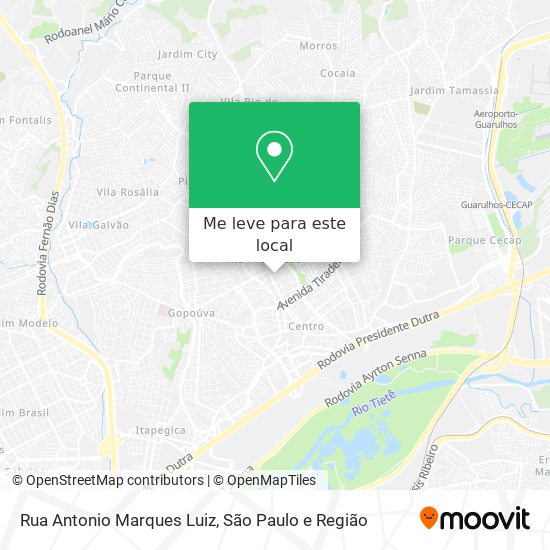 Rua Antonio Marques Luiz mapa