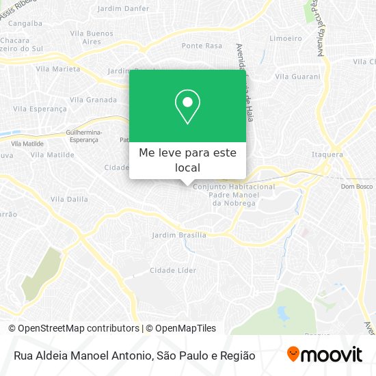 Rua Aldeia Manoel Antonio mapa