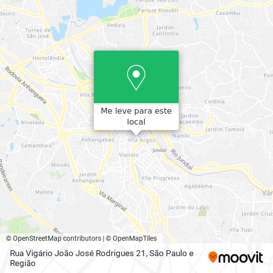 Rua Vigário João José Rodrigues 21 mapa