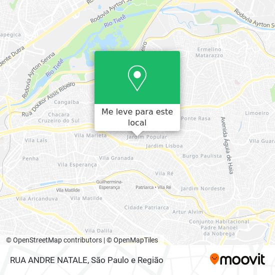 RUA ANDRE NATALE mapa