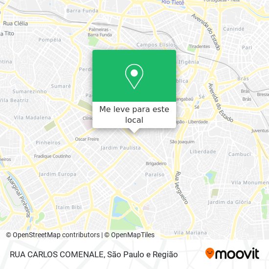 RUA CARLOS COMENALE mapa