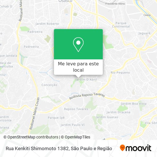 Rua Kenkiti Shimomoto 1382 mapa