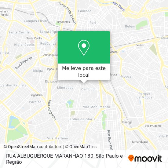 RUA ALBUQUERQUE MARANHAO 180 mapa