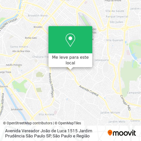 Avenida Vereador João de Luca  1515   Jardim Prudência   São Paulo   SP mapa