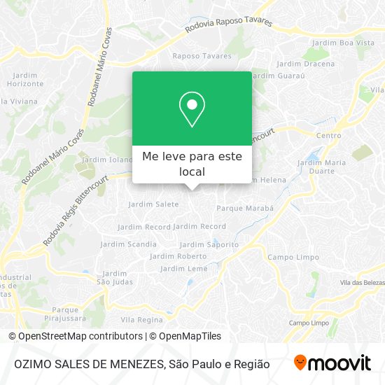 OZIMO SALES DE MENEZES mapa