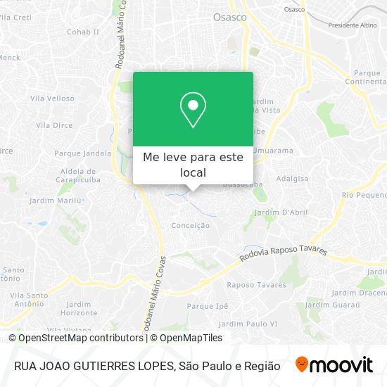 RUA JOAO GUTIERRES LOPES mapa
