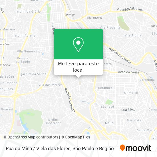 Rua da Mina / Viela das Flores mapa