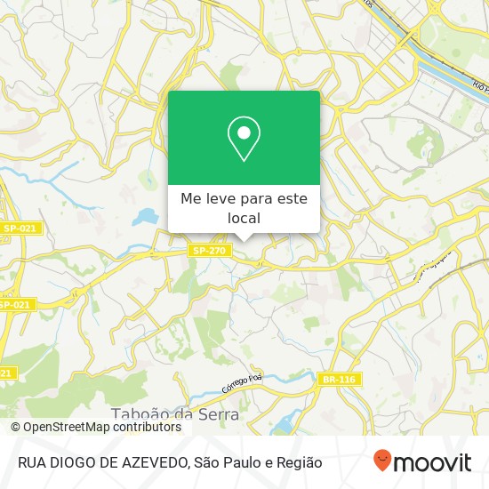 RUA DIOGO DE AZEVEDO mapa