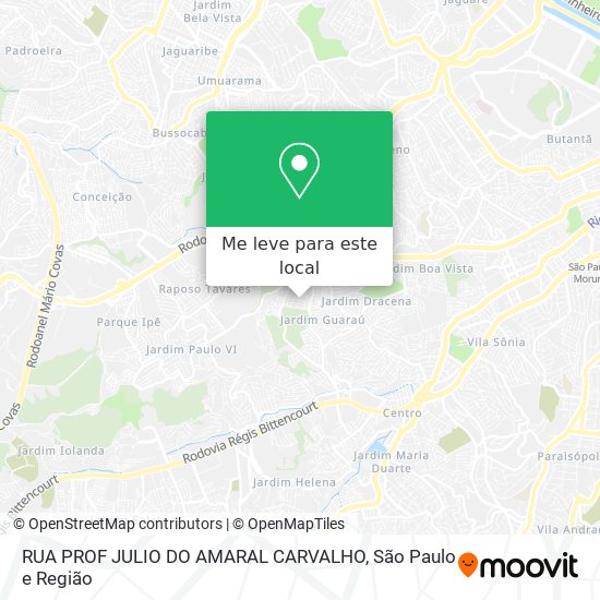 RUA PROF JULIO DO AMARAL CARVALHO mapa