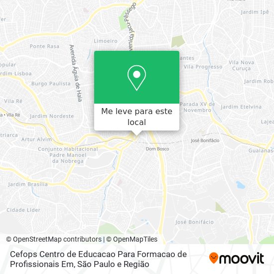 Cefops Centro de Educacao Para Formacao de Profissionais Em mapa