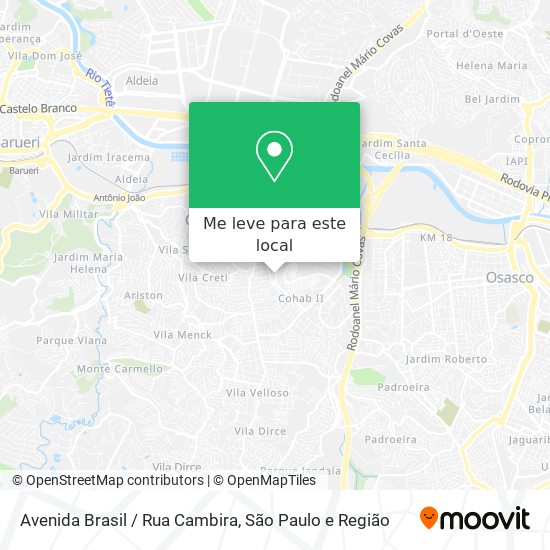 Avenida Brasil / Rua Cambira mapa