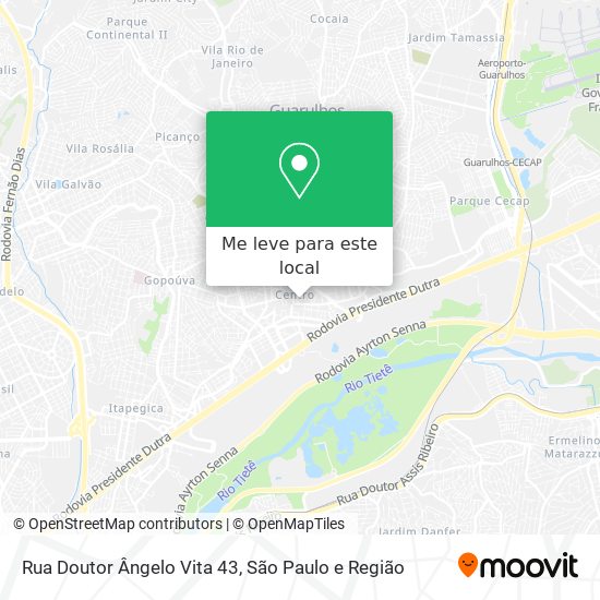 Rua Doutor Ângelo Vita 43 mapa