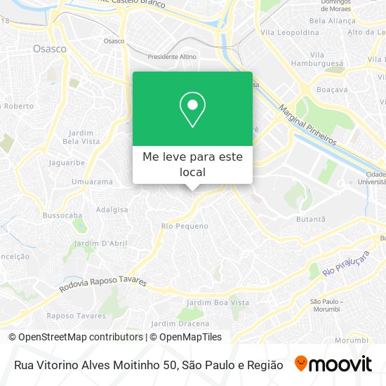 Rua Vitorino Alves Moitinho 50 mapa