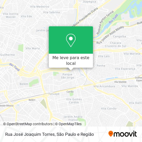 Rua José Joaquim Torres mapa