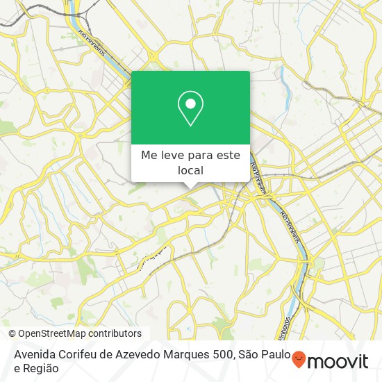 Avenida Corifeu de Azevedo Marques 500 mapa