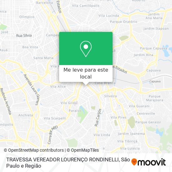 TRAVESSA VEREADOR LOURENÇO RONDINELLI mapa