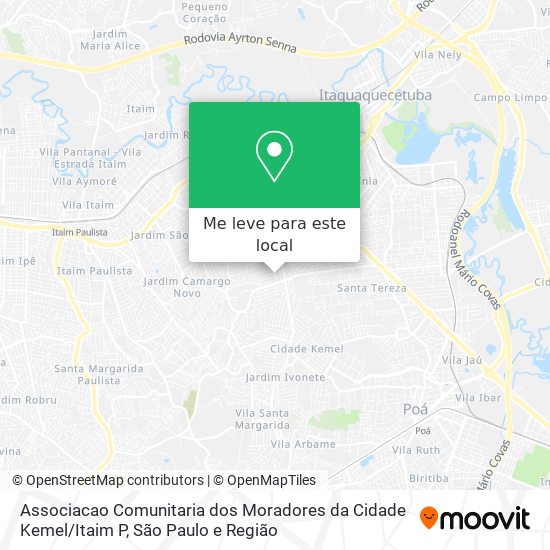 Associacao Comunitaria dos Moradores da Cidade Kemel / Itaim P mapa