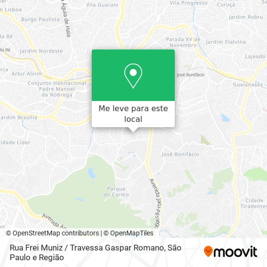 Rua Frei Muniz / Travessa Gaspar Romano mapa