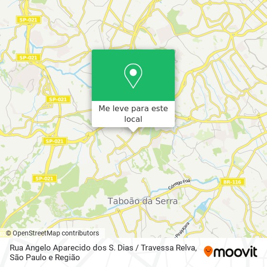 Rua Angelo Aparecido dos S. Dias / Travessa Relva mapa