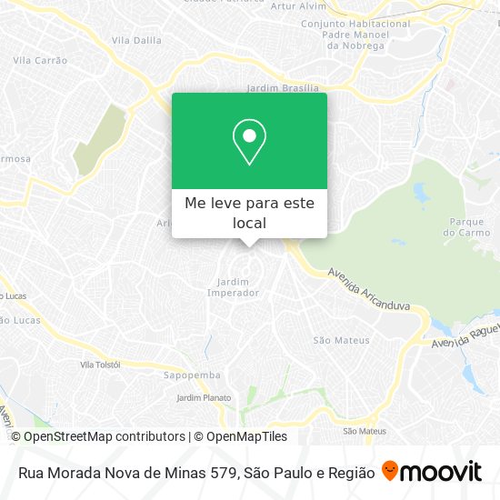 Rua Morada Nova de Minas 579 mapa