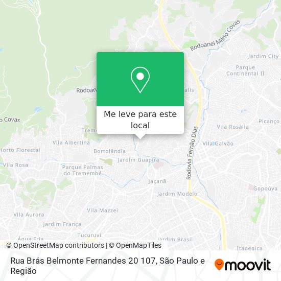Rua Brás Belmonte Fernandes 20   107 mapa