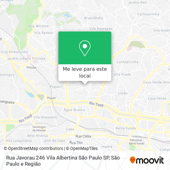 Rua Javorau   246   Vila Albertina   São Paulo   SP mapa
