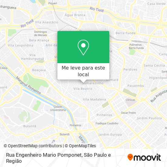 Rua Engenheiro Mario Pomponet mapa