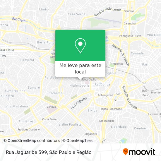 Rua Jaguaribe  599 mapa