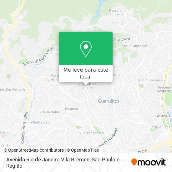 Avenida Rio de Janeiro  Vila Bremen mapa
