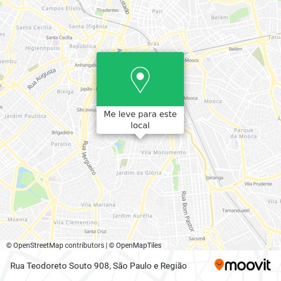 Rua Teodoreto Souto  908 mapa