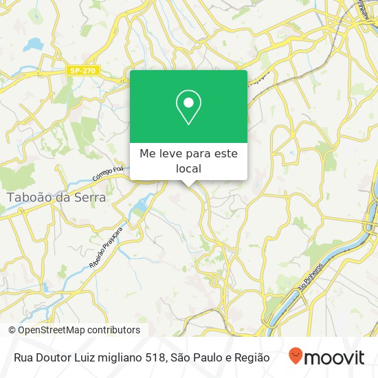Rua Doutor Luiz migliano  518 mapa