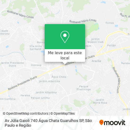 Av  Júlia Gaioli  740   Água Chata  Guarulhos   SP mapa