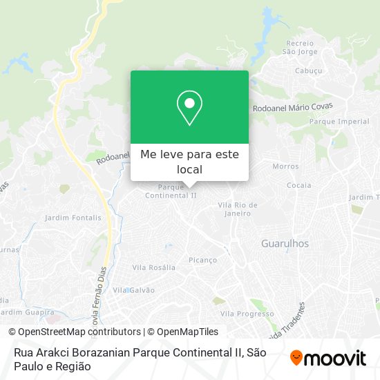 Rua Arakci Borazanian   Parque Continental II mapa