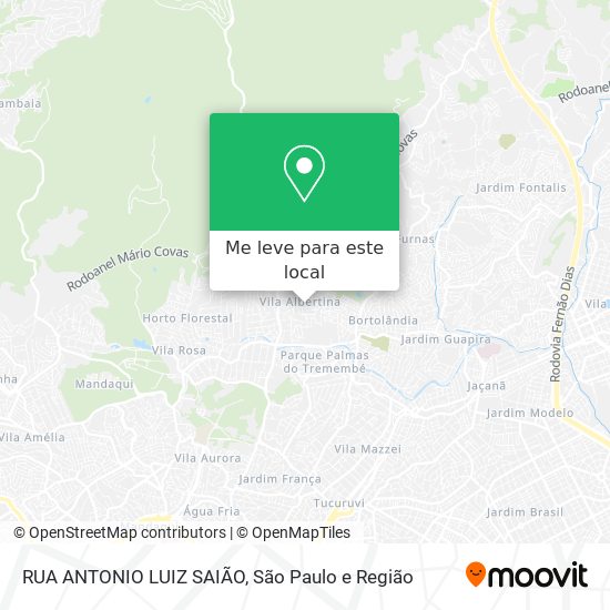 RUA ANTONIO LUIZ SAIÃO mapa