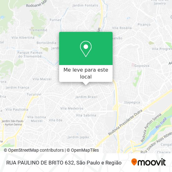 RUA PAULINO DE BRITO 632 mapa