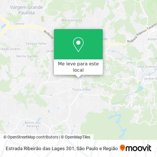 Estrada Ribeirão das Lages 301 mapa