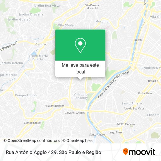 Rua Antônio Aggio  429 mapa