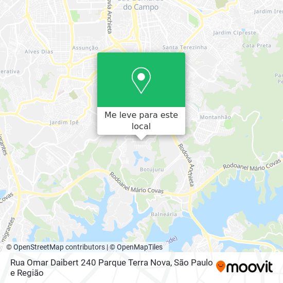 Rua Omar Daibert  240   Parque Terra Nova mapa