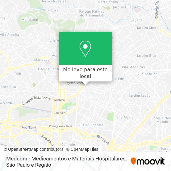 Medcom - Medicamentos e Materiais Hospitalares mapa