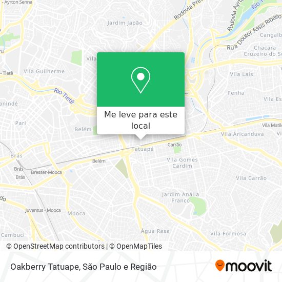 Oakberry Tatuape mapa