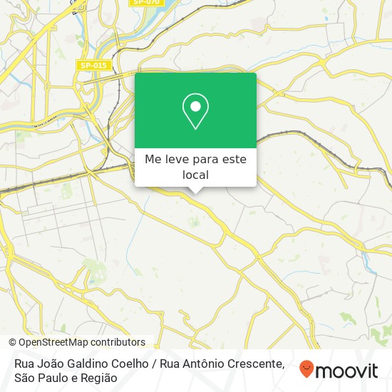 Rua João Galdino Coelho / Rua Antônio Crescente mapa