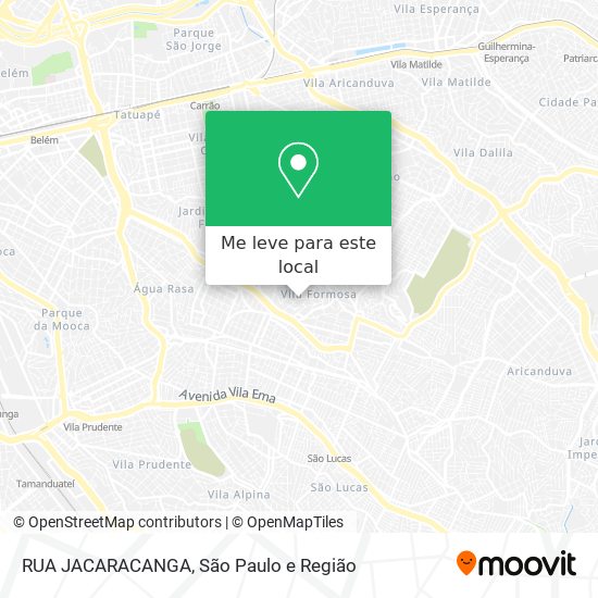RUA JACARACANGA mapa
