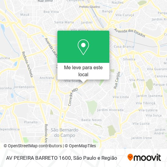 AV PEREIRA BARRETO 1600 mapa