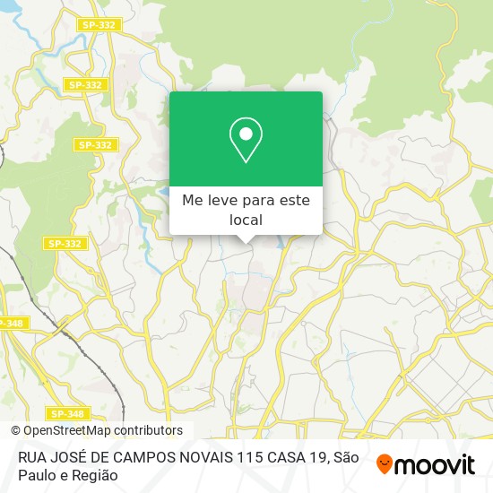 RUA JOSÉ DE CAMPOS NOVAIS  115   CASA 19 mapa