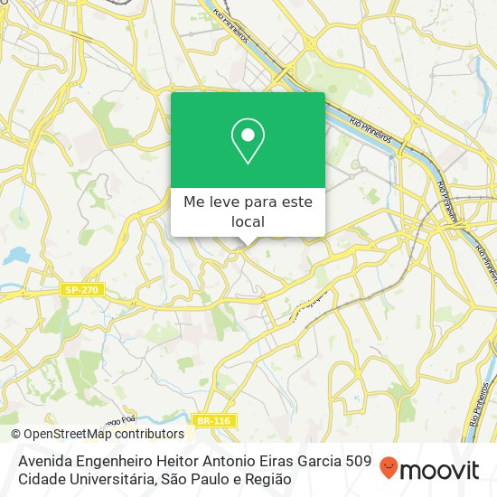Avenida Engenheiro Heitor Antonio Eiras Garcia  509   Cidade Universitária mapa