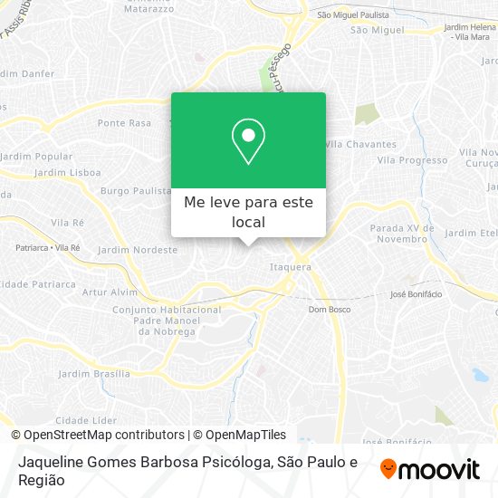 Jaqueline Gomes Barbosa Psicóloga mapa