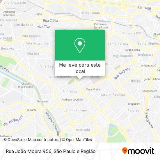 Rua João Moura 956 mapa